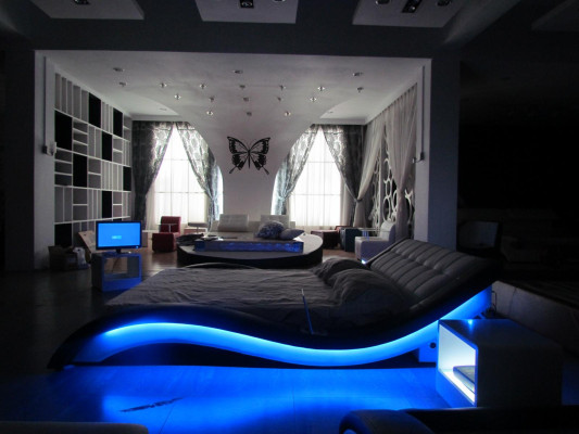 Luxury Bed Design Beds Digital USB Bedroom Furniture Leather Double