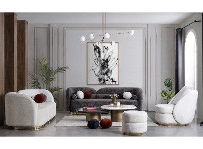 Luxury sofa set couch furniture 4 pieces. Suite 3+2+1 Coffee table Armchair velvet