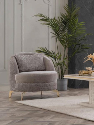 Luxury Sofa set Sofa Beige Sofas Armchair 3+1 Seater Fabric Design