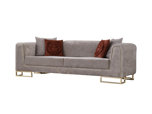 Luxury Sofa set Sofa Beige Sofas Armchair 3+1 Seater Fabric Design