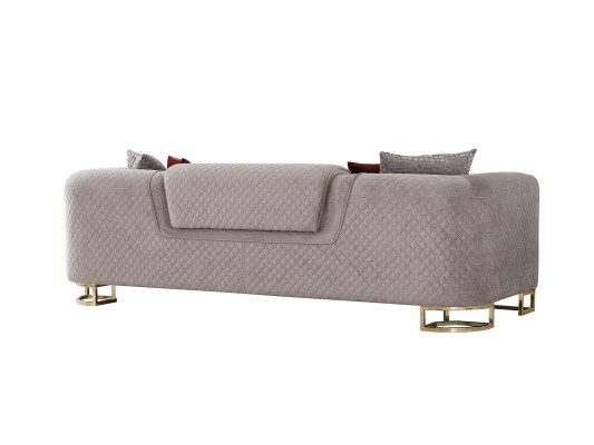 Luxury Sofa set Sofa Beige Sofas Armchair 3+1 Seater Fabric Design