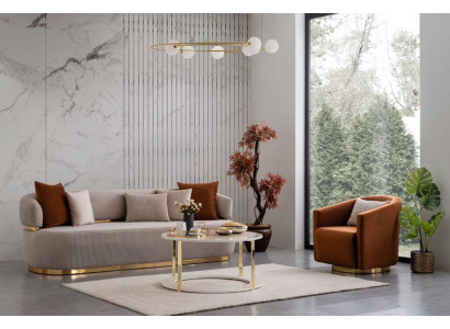 Stil Furniture Sofa set 3+1 Seat Sofa with Coffee table Set Suite Sofas