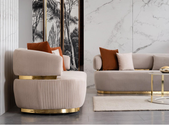 Stil Furniture Sofa set 3+1 Seat Sofa with Coffee table Set Suite Sofas