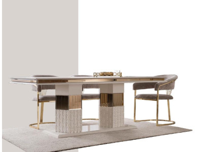 Dining table Suite Dining set Table with 4x chairs Chair group 5 pieces. set