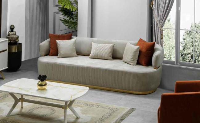 Living room Set Sofa Coffee table Three-seater Design Furniture Furnishings 2-piece