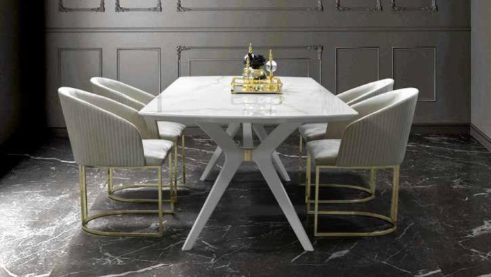 Dining set Dining table Table Set 4x Chairs Dining room Suite Tables 5pcs. Chair
