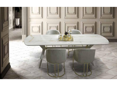 Dining room set Suite chair group Table + 4x armchairs Dining set 5 pieces.