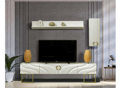 Wall unit TV-cabinet sideboard tv stand 220cm lowboard wall units Wood White