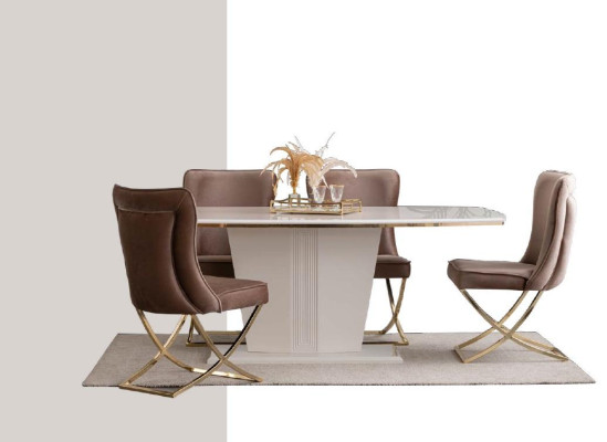 Luxury Dining room Dining set Dining table Set Dining set Table Chairs Chest of drawers 7 pieces