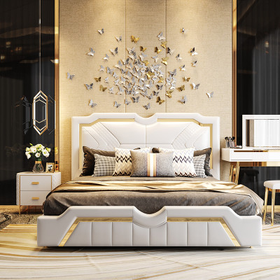 Design Bed Upholstery Luxury Double Hotel Beds Marriage 180x200cm Sleep