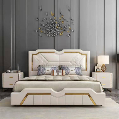 Design Bed Upholstery Luxury Double Hotel Beds Marriage 180x200cm Sleep