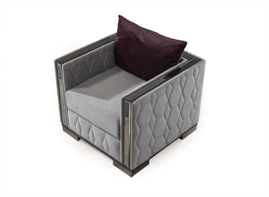 Silver sofa set couch seat cushion sofa set 3+1 seater couches