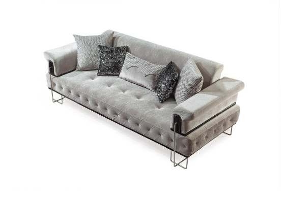 Purple Couch Sofa Suite 3+1 Seat Chesterfield Living room Upholstery