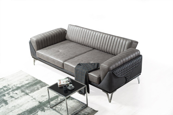 Sofa 3 Seater Couch Wood Furniture Sofas Couch Wood Leather Imitation 240cm