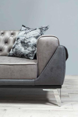Sofa 3 Seater Couch Wood Furniture Sofas Couch Wood Leather Imitation 240cm
