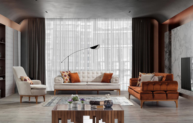Armchair 1 Seat Textile Lounge Luxury new Armchair Design Armchair Modern new