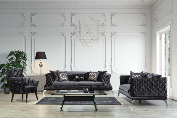 Furniture Design Armchair Modern Design Armchair Textile Living room Black