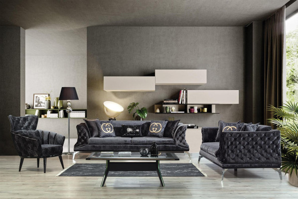 Furniture Design Armchair Modern Design Armchair Textile Living room Black