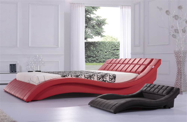 Double Marriage Bed Beds XXL Leather Frame new Double bed Designer Upholstery