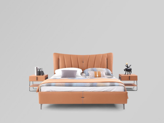 Double bed marriage bed designer bed new 180x200cm Designer Upholstered bed Bed