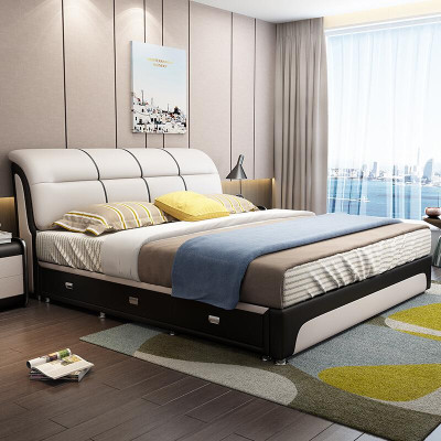 Beds Upholstery Textile Modern Wood Bedroom new Double bed Chester bed