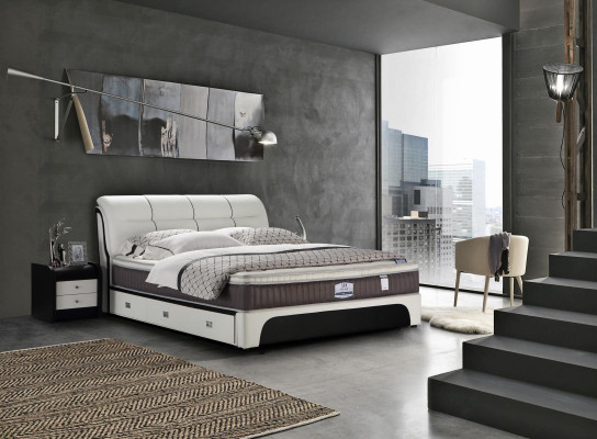 Beds Upholstery Textile Modern Wood Bedroom new Double bed Chester bed