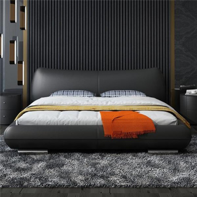 Beds Textile Leather Hotel Luxury Velvet Upholstery Fabric Designer Bed Bedroom