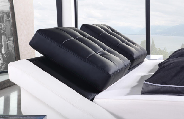 Luxury Double Hotel Marriage Beds Wood Sleep Room Leather Bed Upholstery