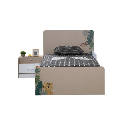 Bed Bedside table Bedroom Youth room Childrens room Furniture 2pcs.
