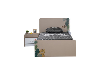 Bed Bedside table Bedroom Youth room Childrens room Furniture 2pcs.