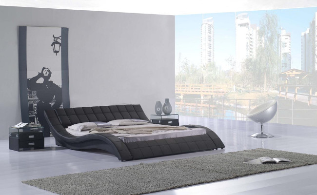 Double Hotel Beds Marriage Sleep Room Leather Bed Upholstery Design Luxury