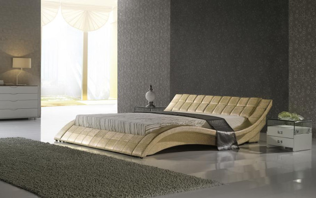 Double Hotel Beds Marriage Sleep Room Leather Bed Upholstery Design Luxury