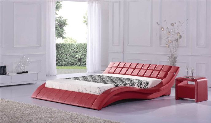 Double Hotel Beds Marriage Sleep Room Leather Bed Upholstery Design Luxury