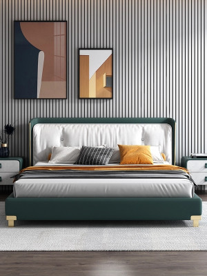 Double bed Beds Design Upholstery Bedroom 180x200cm Modern Wood