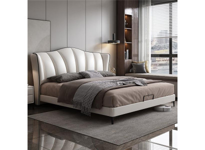 Beds Textile Hotel Luxury Upholstery Seat Leather Italy Designer Bed Bedroom