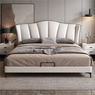 Beds Textile Hotel Luxury Upholstery Seat Leather Italy Designer Bed Bedroom