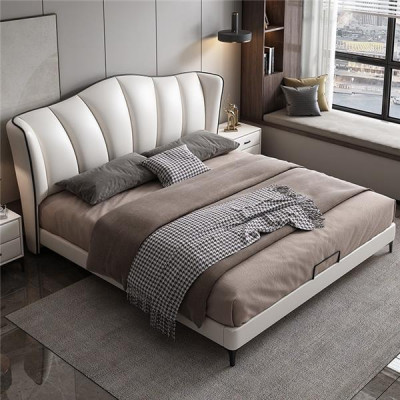 Beds Textile Hotel Luxury Upholstery Seat Leather Italy Designer Bed Bedroom