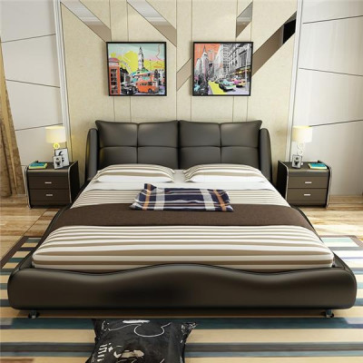 Modern Hotel Frame Luxury Sleep Room Beds Design Leather Bed