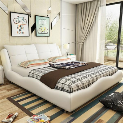 Modern Hotel Frame Luxury Sleep Room Beds Design Leather Bed