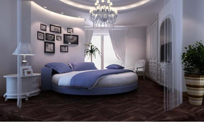 Round Leather Bed 200x200 Luxury Upholstery Round Beds Round Fabric Hotel