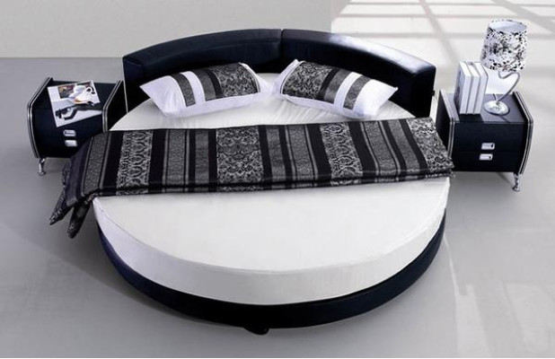 Round Leather Bed 200x200 Luxury Upholstery Round Beds Round Fabric Hotel