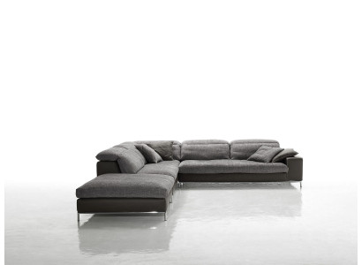 Design Corner sofa L-shape Textile Couch Prianera Modern Sofas Upholstery Gray new
