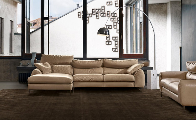 Corner sofa L-shape Living room Sofa Couch Upholstery Corner Suite Beige Leather Sofas new