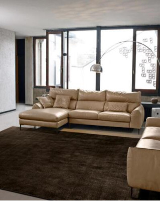 Corner sofa L-shape Living room Sofa Couch Upholstery Corner Suite Beige Leather Sofas new