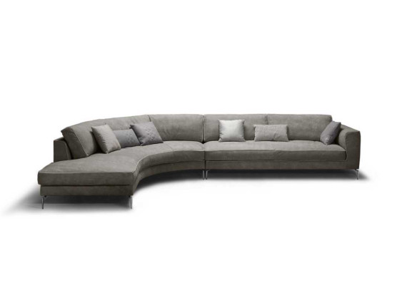 Design L-shape Leather Gray Luxury Couches new Corner sofa Couch Sofas Living landscape
