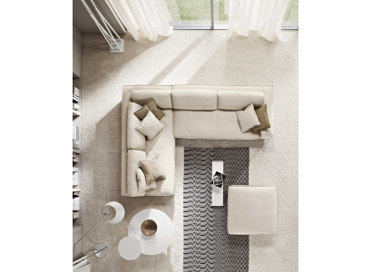 Living room Corner sofa L-shape Modern White Design Sofas new