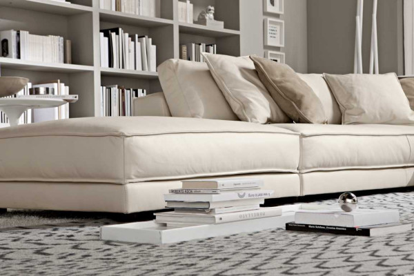 Living room Corner sofa L-shape Modern White Design Sofas new