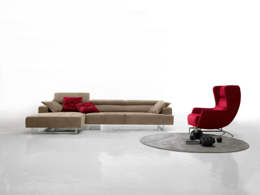 Corner sofa Leather Modern Luxury Sofas L-shape Sofa Corner sofa Living landscape Gray new