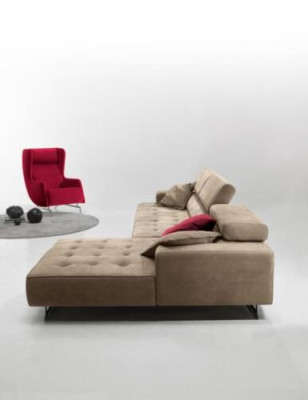 Corner sofa Leather Modern Luxury Sofas L-shape Sofa Corner sofa Living landscape Gray new