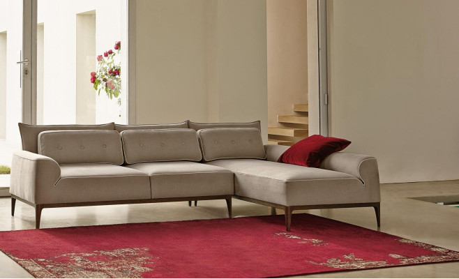 Corner sofa L-shape Couch Luxury Furniture Sofa Gray Design Living room Furniture Italian